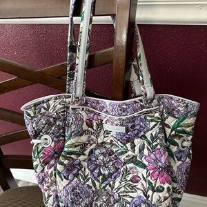 Vera Bradley Purple and Green Botanical Tote